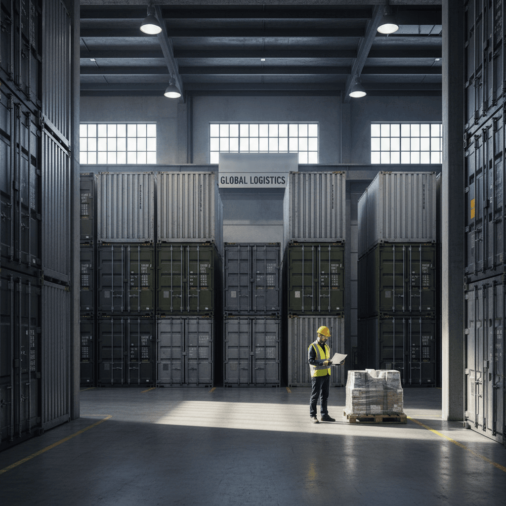 International logistics operations with cargo handling