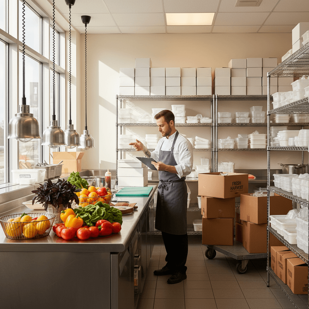 Restaurant supply delivery and inventory management